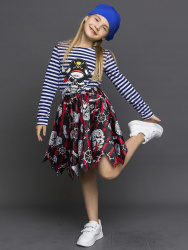 2169 к-23 Костюм "Пиратка Джилл" (Тельняшка, юбка, бандана, сабля) н