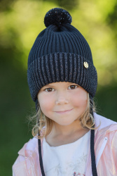 01720-32 ШАПКА "Samantha"  черный блеск