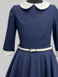 9970007_28/122 Платье школьное дев. Отличница синий трикотаж второго слоя