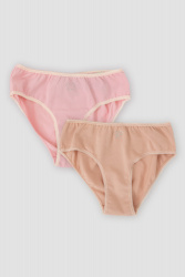 Набор из 2 трусов, 403-16-24/1, светло-розовый/бежевый
