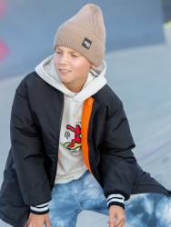 01581-22 ШАПКА "Home" р.52 т.Бежевый