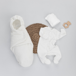 Комплект на выписку 5 предметов "Зефир-2", демисезоный, молоко(р. 16 (рост 50-56 см))