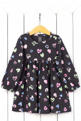 С246/1-И Платье  (сердечки на графите), р. 80