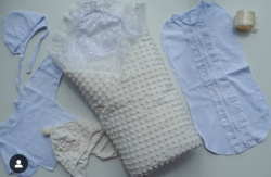 Набор на выписку 7 пр молочный, св.розовый