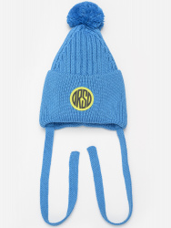 01557-22 ШАПКА "Ennio" р.54 лазурный