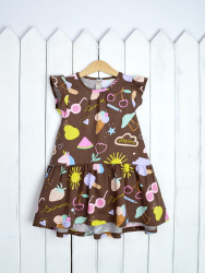 С121/4-К Платье "Эскимо на коричневом"