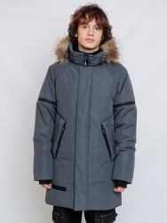 771-25з-1 Парка для мальчика «ТРЕСТИ» мокрый асфальт 