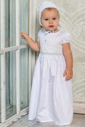 Крестильное платье с чепчиком