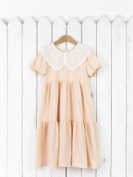 С206/9-К(М) Платье с воротником (пыльно-лиловый)