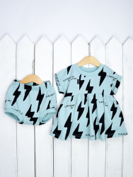 КД350/3-К Комплект д/д Молнии (платье+трусы/пыльный голубой)