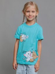 008_БК24 Футболка кор.рукав д/д бирюзовый