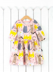 С213/1-Ф Платье (кошки)