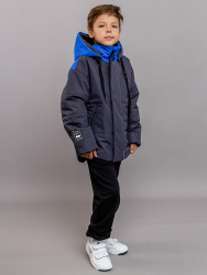 660-24в-1 Куртка для мальчика "Бази" графит 