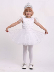 2096 к-20 Костюм "Снежинка Снежка" (платье, корона) 