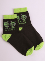TL258 Носки детские черно-зеленый
