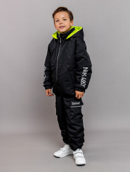 652-24в-1 Комплект для мальчика "Неон" черный с зеленым р.110-60