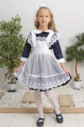 5018040_30/122 Фартук для девочки дев. Машенька белый второго слоя