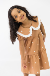 С198/1-К Платье с коротким рукавом (сердечки на загаре)