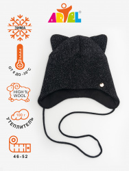 01491-12 ШАПКА черный блеск