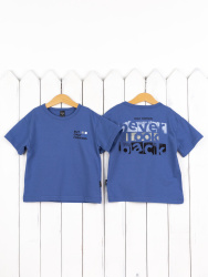 Ф154/6-К Футболка (кулирка/печать/цвет индиго)