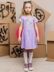 031_БК25 Платье кор.рукав д/д фиолетовый 