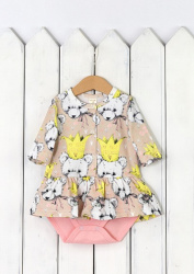 Б65/2-И Боди-платье "Лучшие друзья" (цвет бежевый)