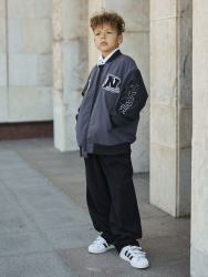 966-25в-1 Куртка-бомбер "Штерн" чугун/чёрный 