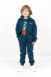 КД486/1-Ф Комплект детский (куртка+брюки/футер 3-х нитка Soft барашек/петроль)