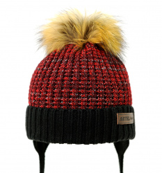 0924-81 ШАПКА бордовый меланж