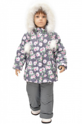 Костюм лыжный для девочки 180-21 "Астры" зима (4)Размеры 86, 92, 98, 104