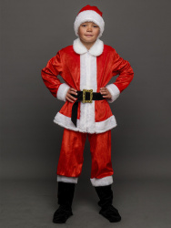 2061 к-19 Костюм "Санта Клаус" (рубашка, брюки, ремень, колпак)