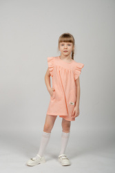 Платье муслин персик