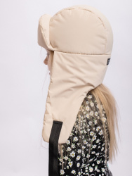 788-25з Шапка-ушанка Юша серо-бежевый 