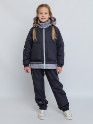 618-24в-1 Комплект для девочки "Сандра"  Темно-серый 