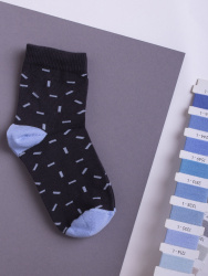 TL219 Носки детские т.серый-голубой р.16