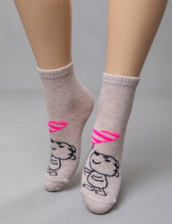 TL278  Носки детские св.коричневый меланж