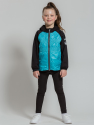 Куртка Руппи TF100 гр. р.10 (146) ярк.бирюзовый/черный