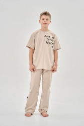 Костюм, 729-16-24/2, 158 серо-бежевый