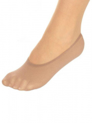 Носки/след капроновые молочные, черные