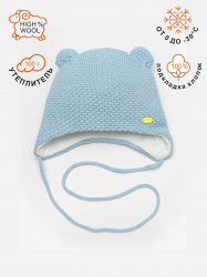 01841-32 ШАПКА "Пуфф" голубой